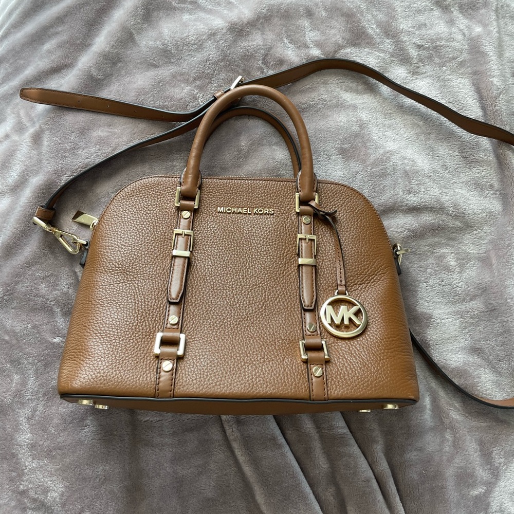 Michael Kors Round Top Satchel - Chestnut Brown - Like new!